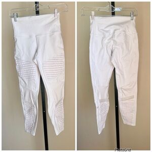 ALO Yoga White Moto Leggings XS